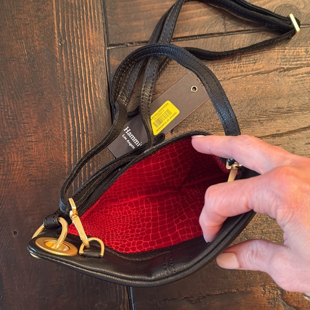 Hammitt Black Crossbody Bag with Gold Studs - Picture 4 of 8